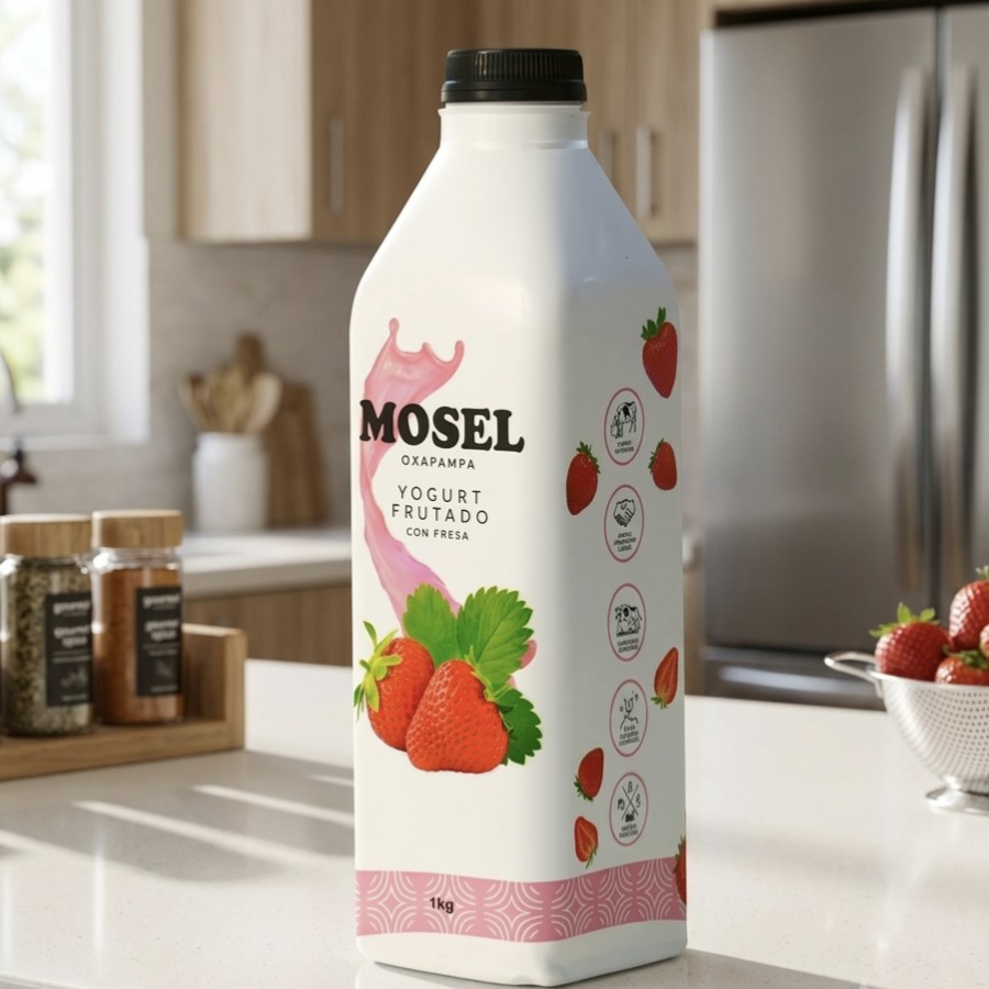 Yogurt de fresa MOSEL frutado x 1Lt