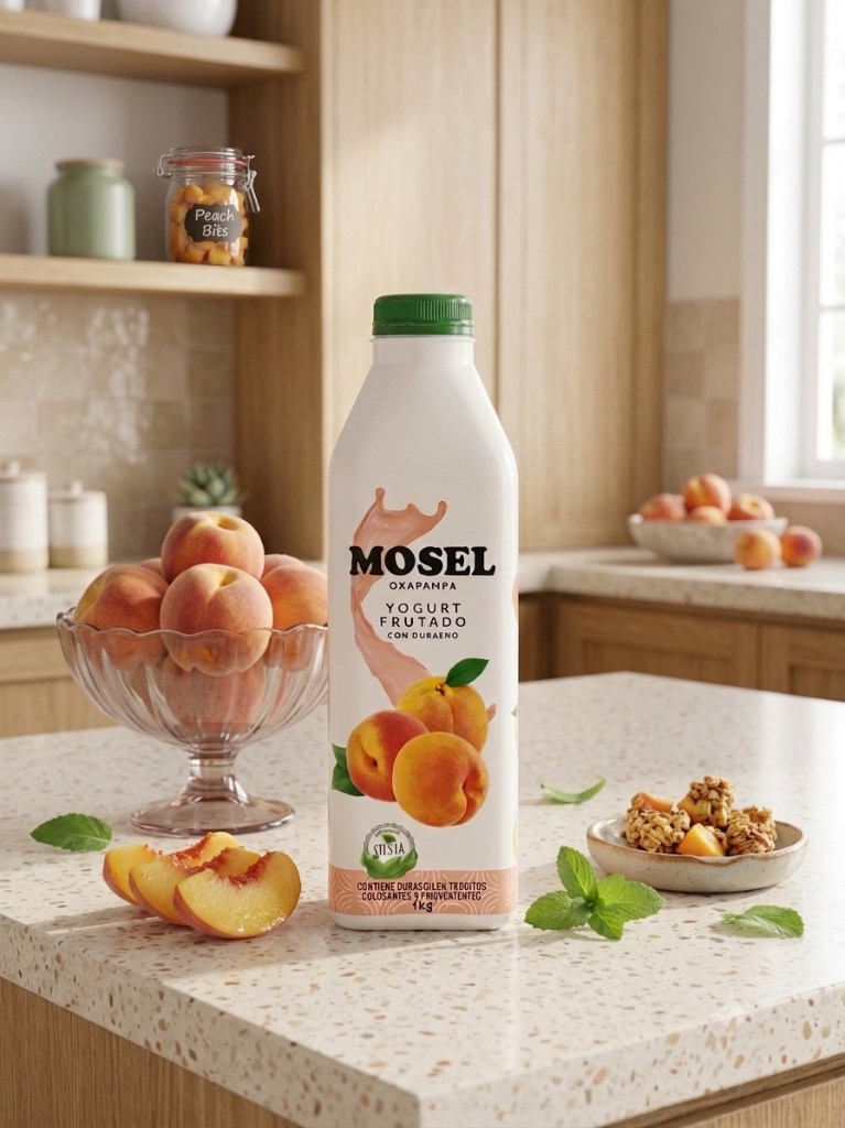 Yogurt frutado de durazno MOSEL x 1lt