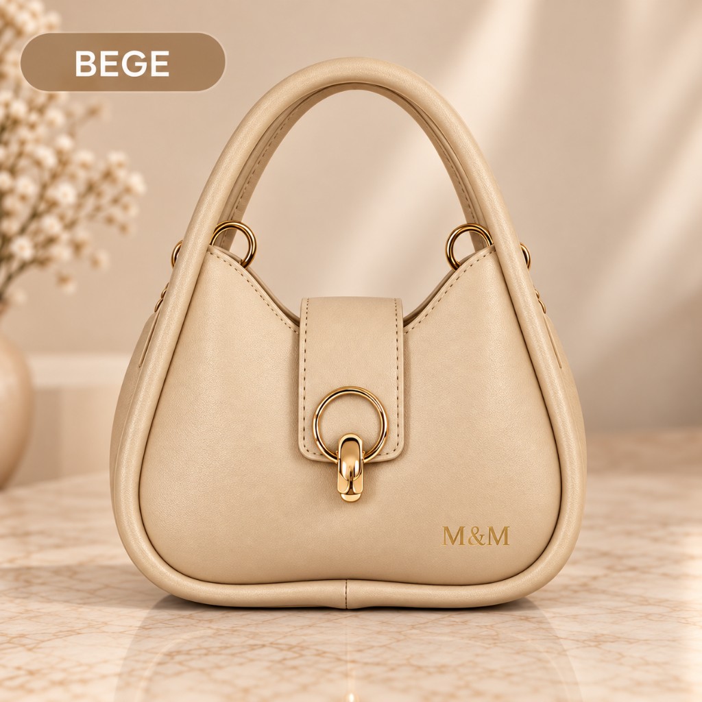 Bolsa social oval Bege