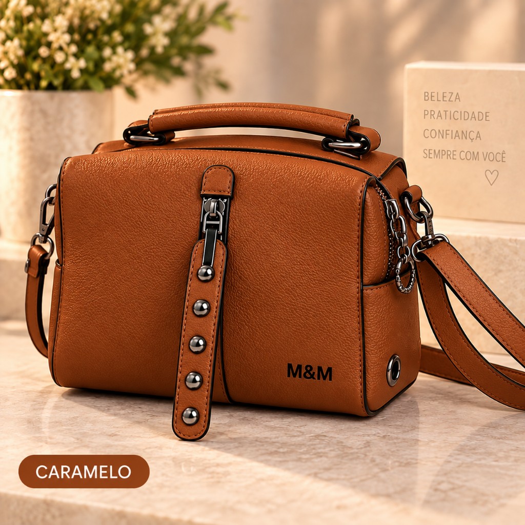 Bolsa Mini Mala Detalhe Caramelo
