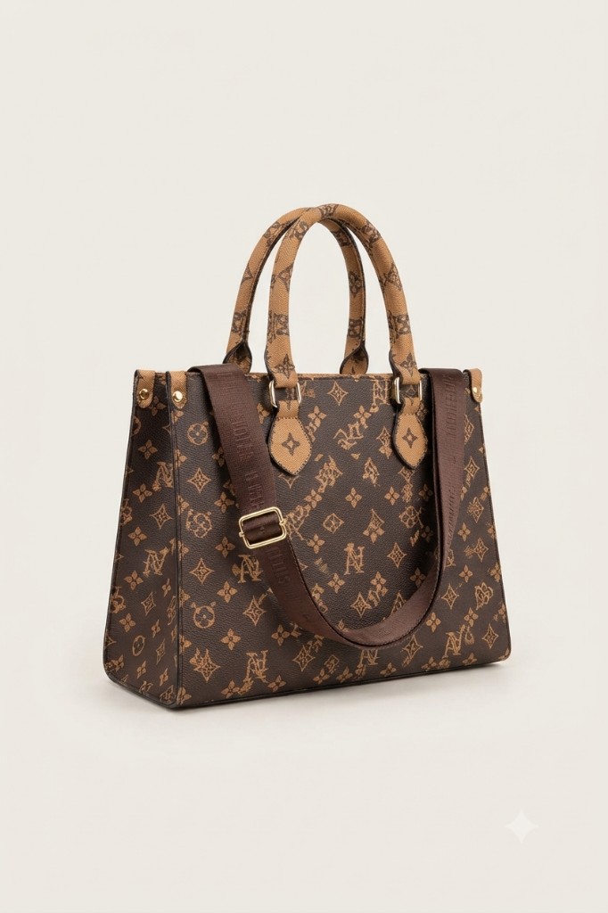 Bolsa Grande estruturada Marrom