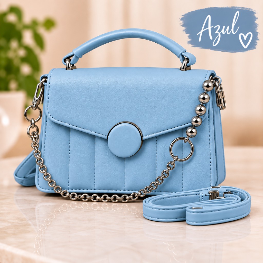 Bolsa Botão AZUL