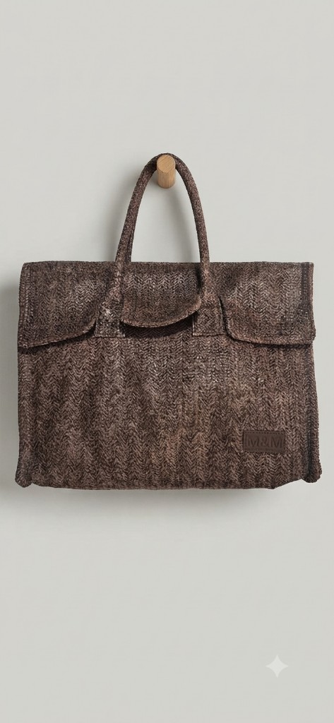 Bolsa Tote Palha Marrom
