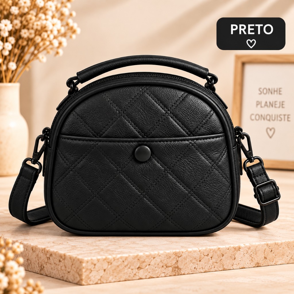 Bolsa Matelassê PRETA