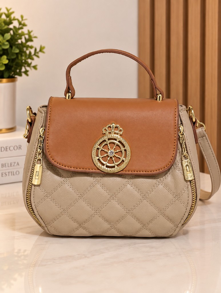 Bolsa Coroa Caramelo