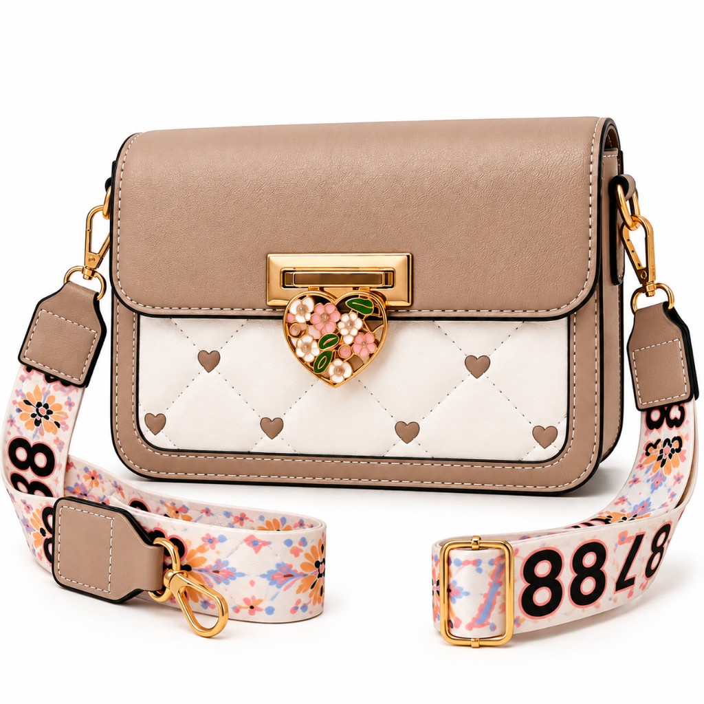 Bolsa Coração Encanto BEGE