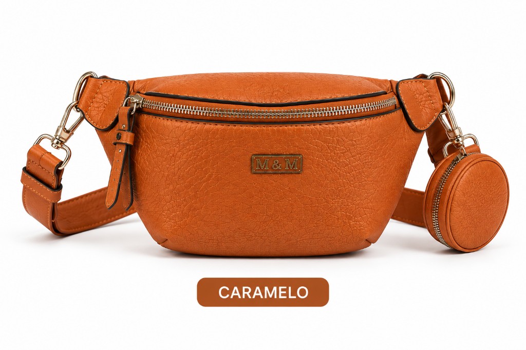Pochete com bolsinha CARAMELO