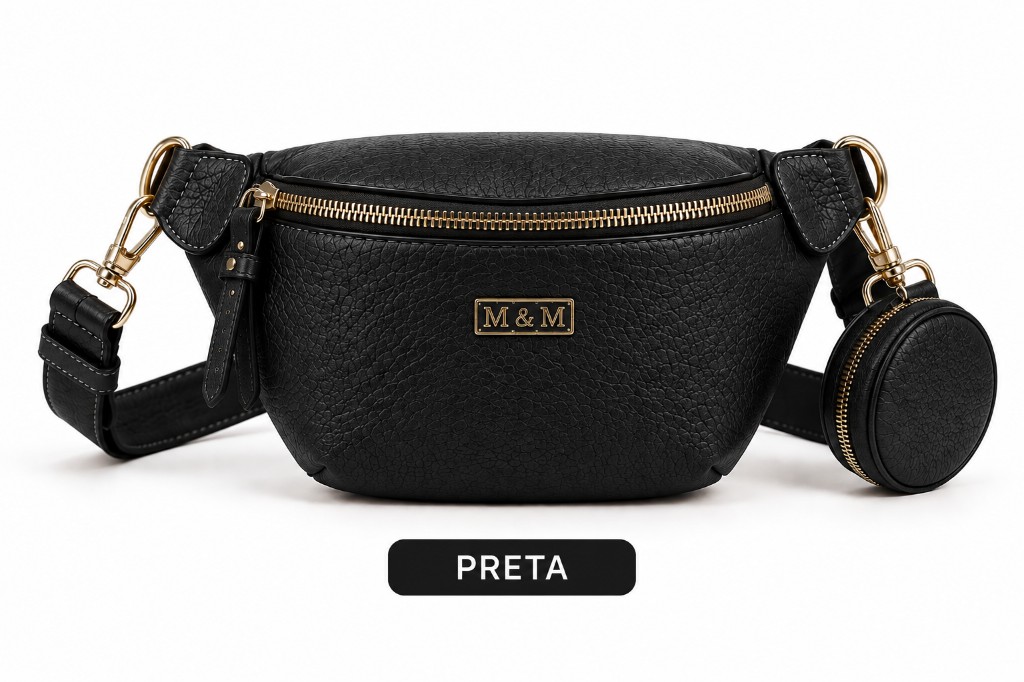 Pochete com bolsinha PRETA