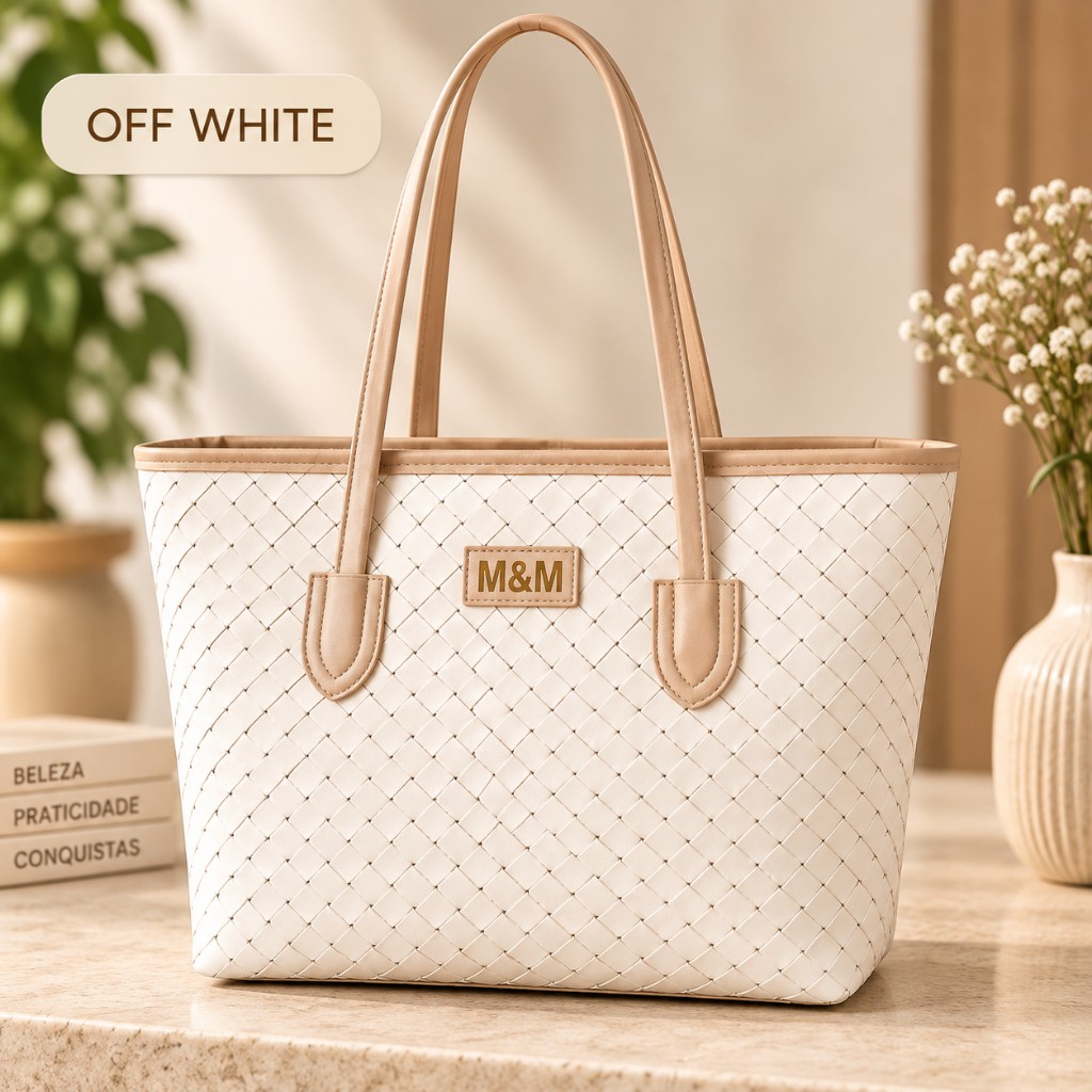 Bolsa tote branca