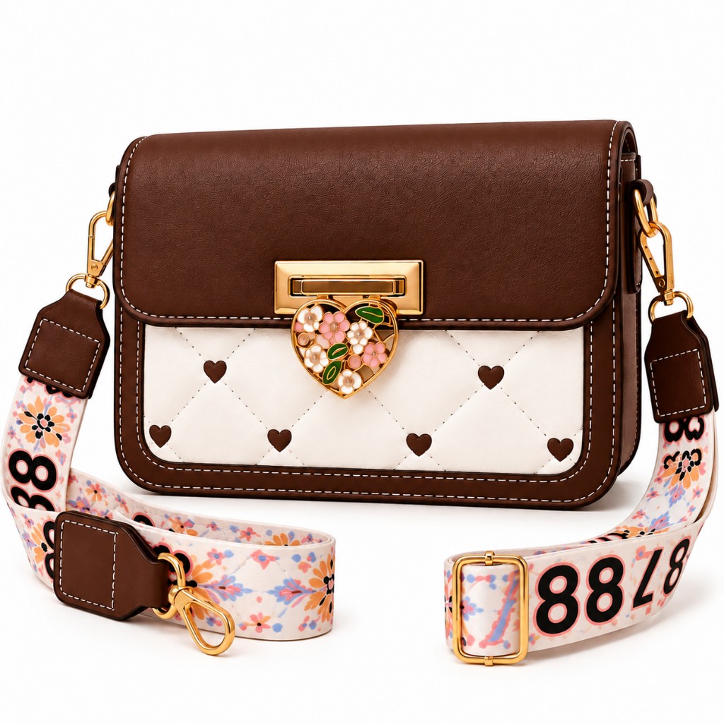Bolsa Coração Encanto MARROM