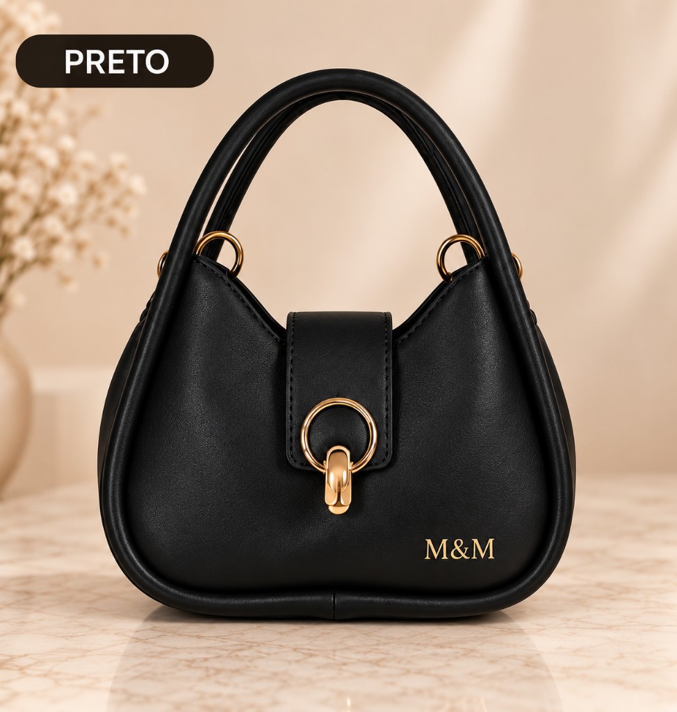 Bolsa social oval Preta