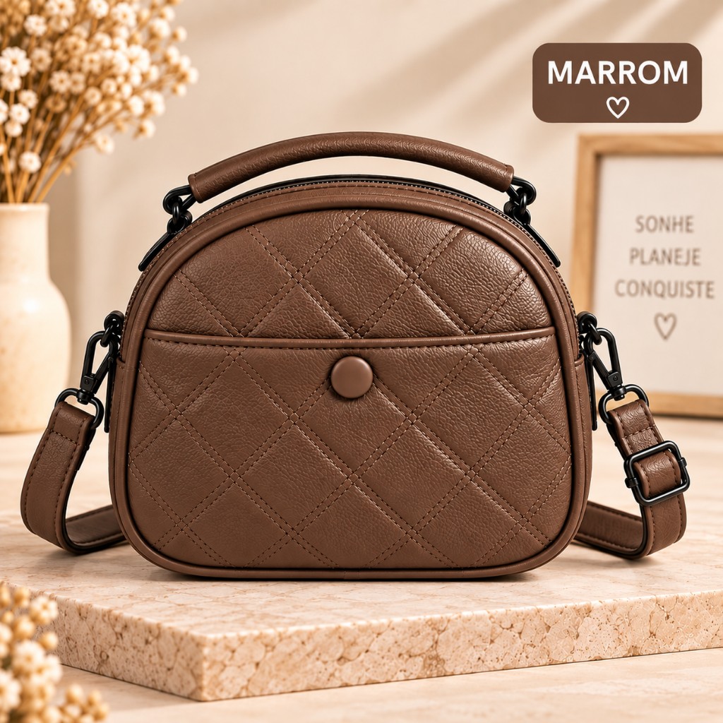 Bolsa Matelassê MARROM