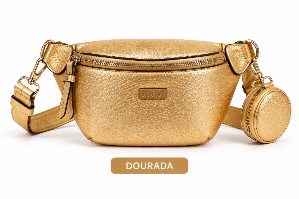 Pochete com bolsinha DOURADA