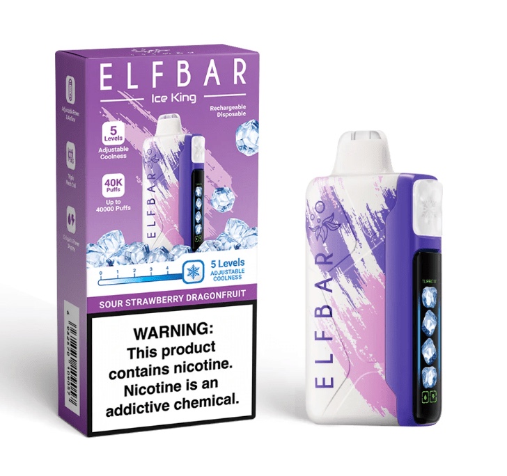 ELFBAR ICE KING 40K Sour Strawberry Dragonfruit 🐉
