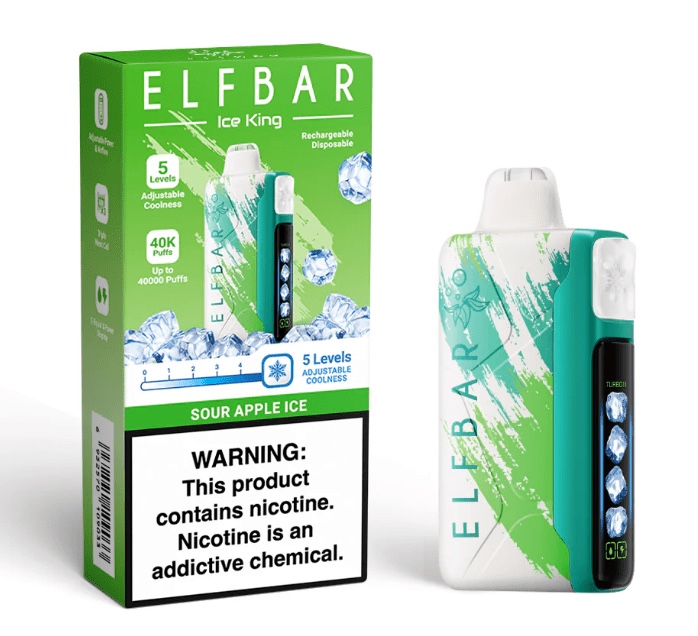 ELFBAR ICE KING 40k Sour Apple ice 🍏🍏