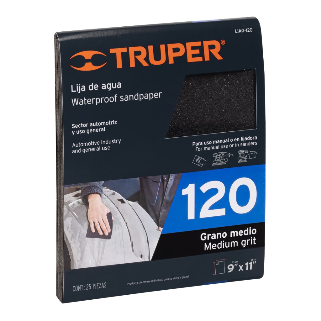 Lija De Agua Truper 120