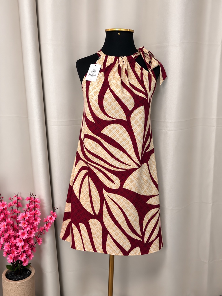 Vestido alça G1 estampado vermelho