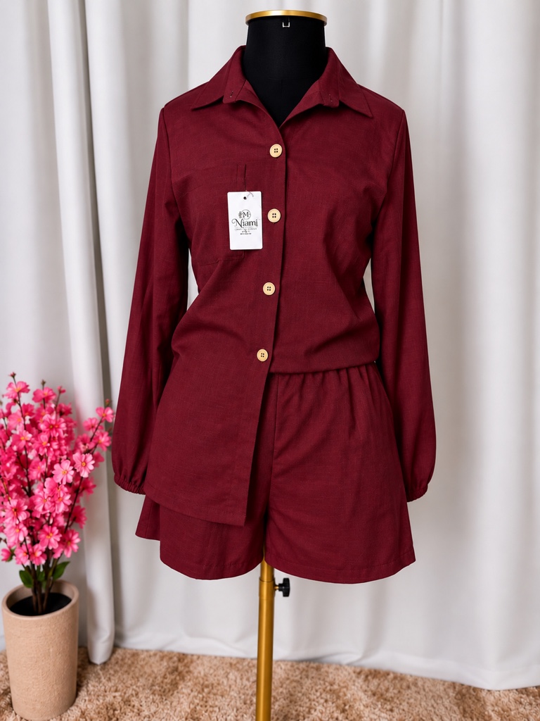 Conjunto elegante short+ camisa