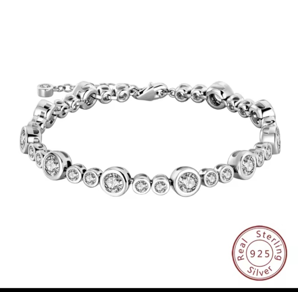Pulsera plata 925 con circonias