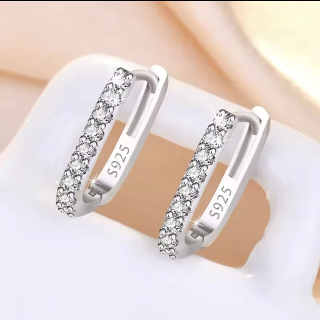 Aretes plata S925 con brillantes