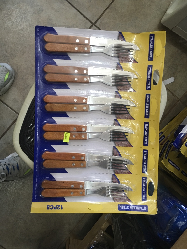 Set de cubiertos de madera