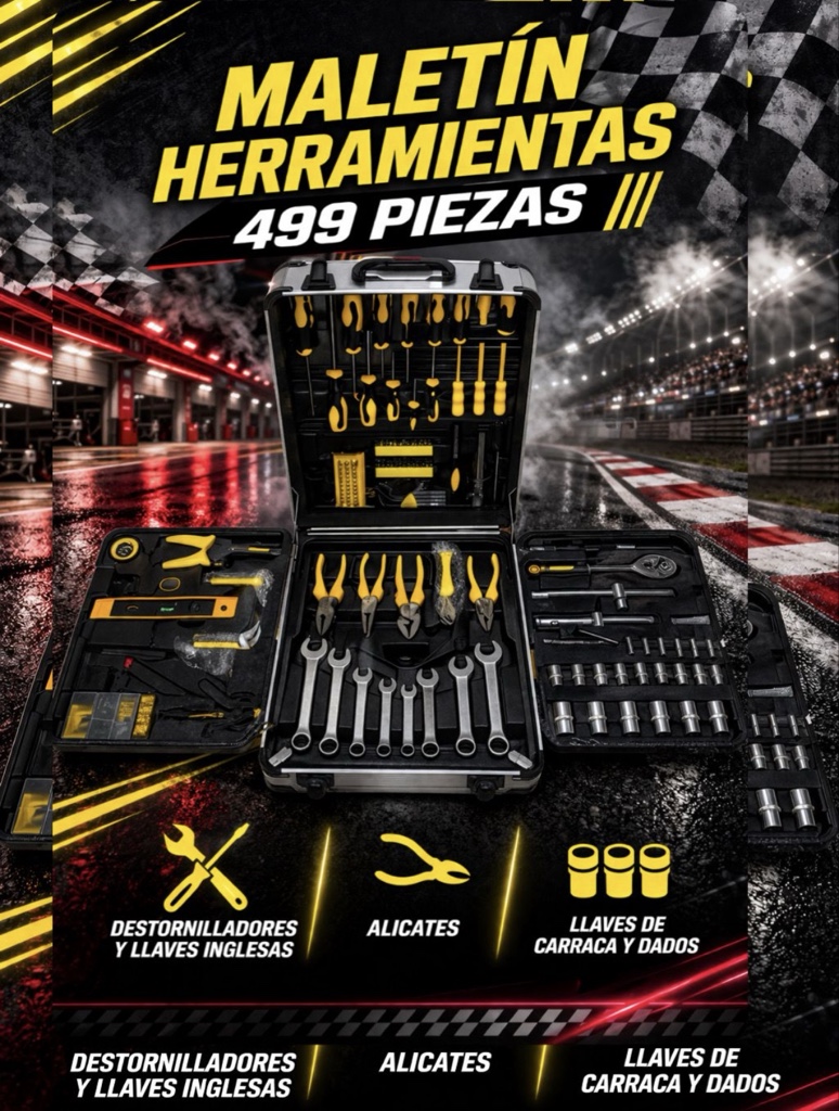 Valija de herramientas 499 piezas azana