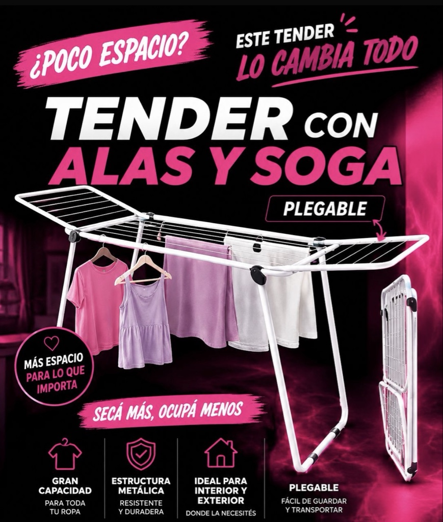 Tender con alas soguero