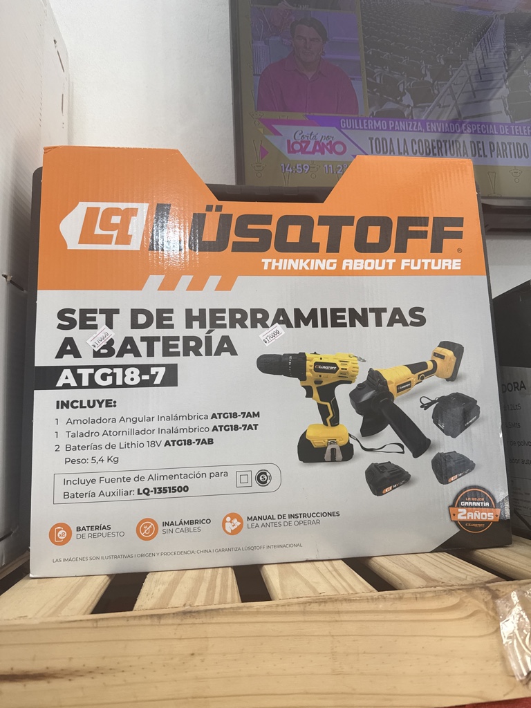 Set de herramienta a batería atg18-7