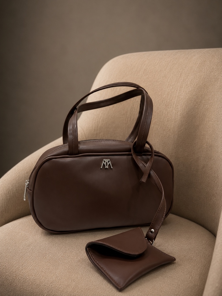 Cartera flor chocolate
