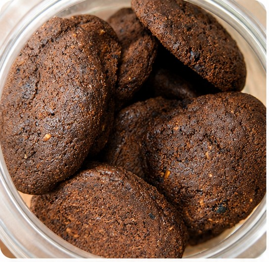 Galleta de almendra, casta  con cacao