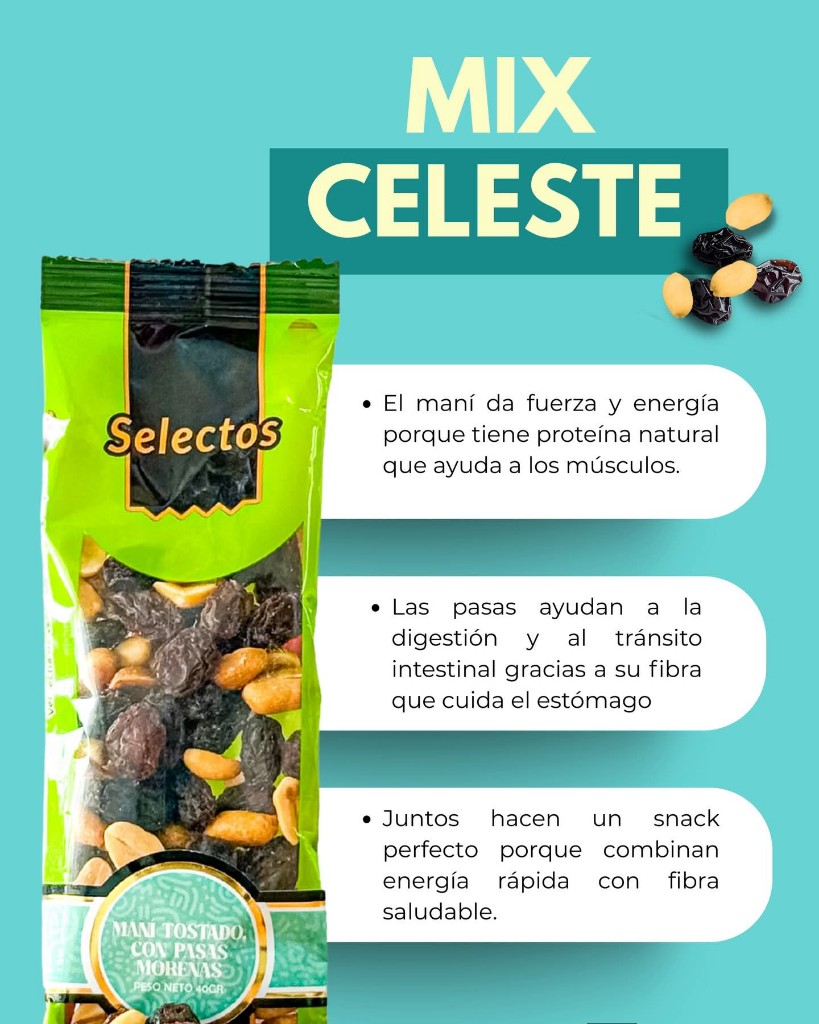 Selectos maní con pasas