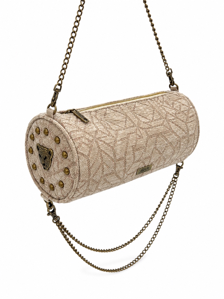BEIGE BARREL BAG