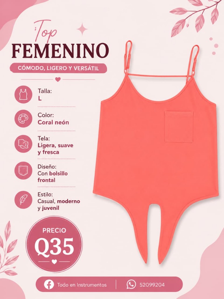 Blusa color neón talla L