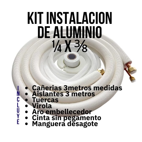 Kit instalacion de aluminio 1/4 x 3/8