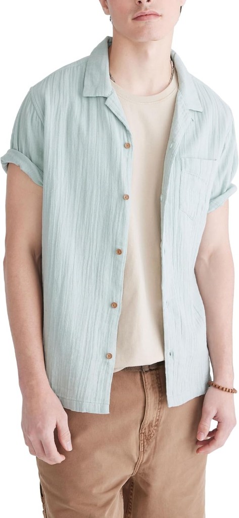 Aeropostale (Small) Camisa celeste manga corta