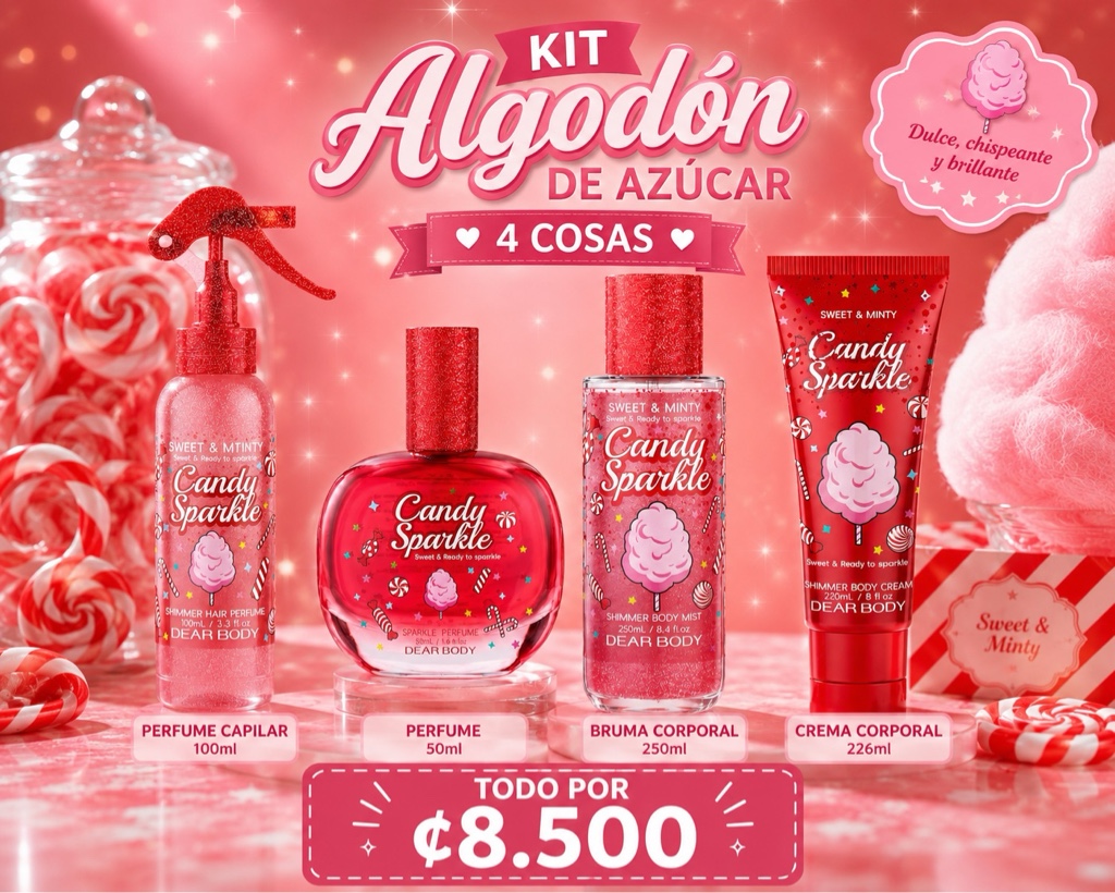 Kit perfumes y crema Algodón de Azúcar Dear Body