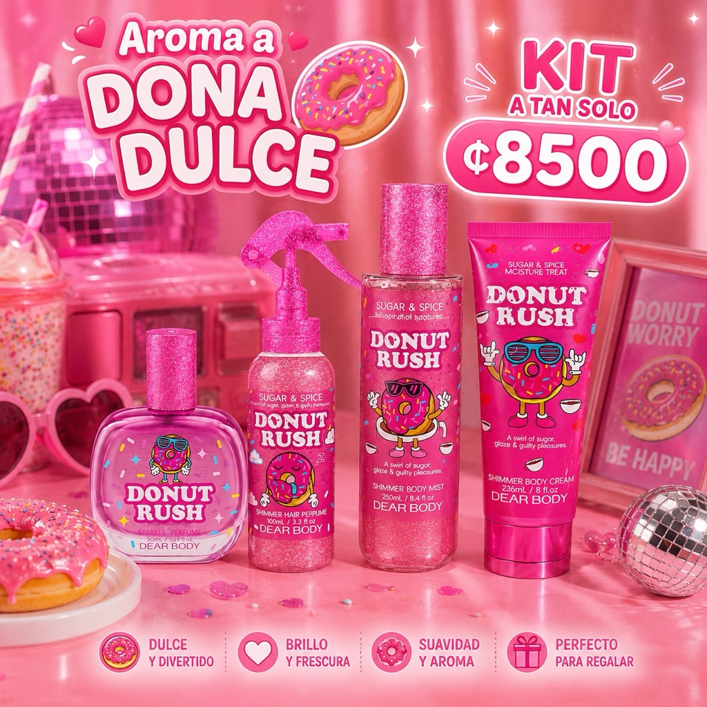 Kit de perfumes y cremas Dona Dear Body