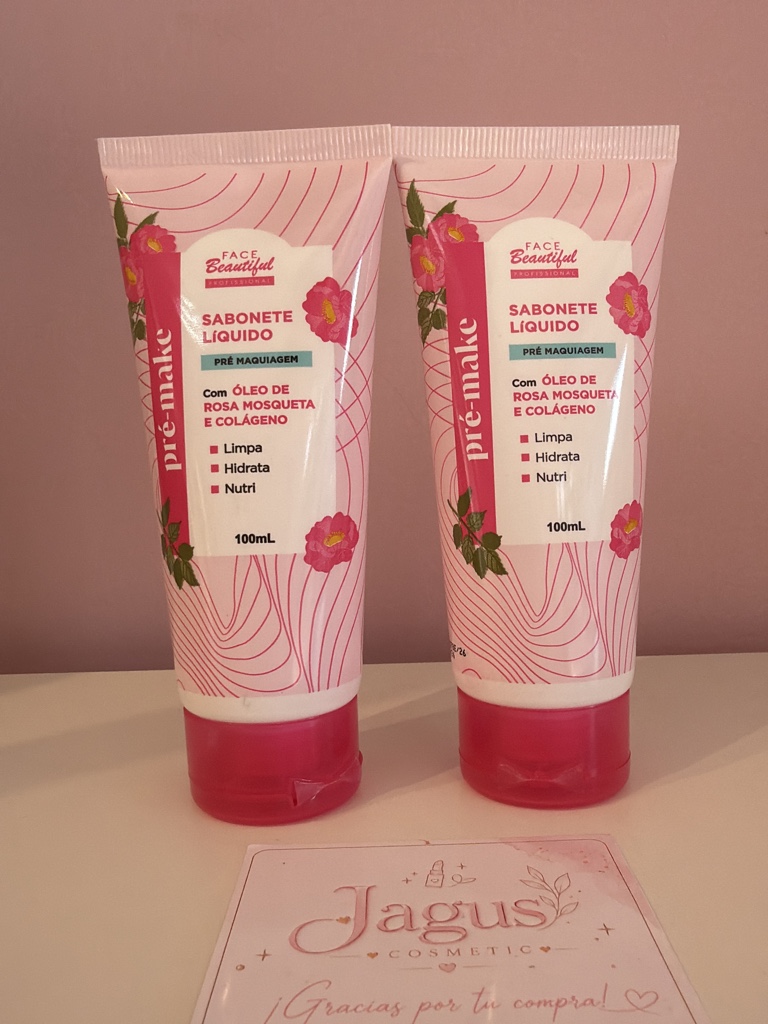 Face Beautiful pre-make sabone líquido rosa 100mL