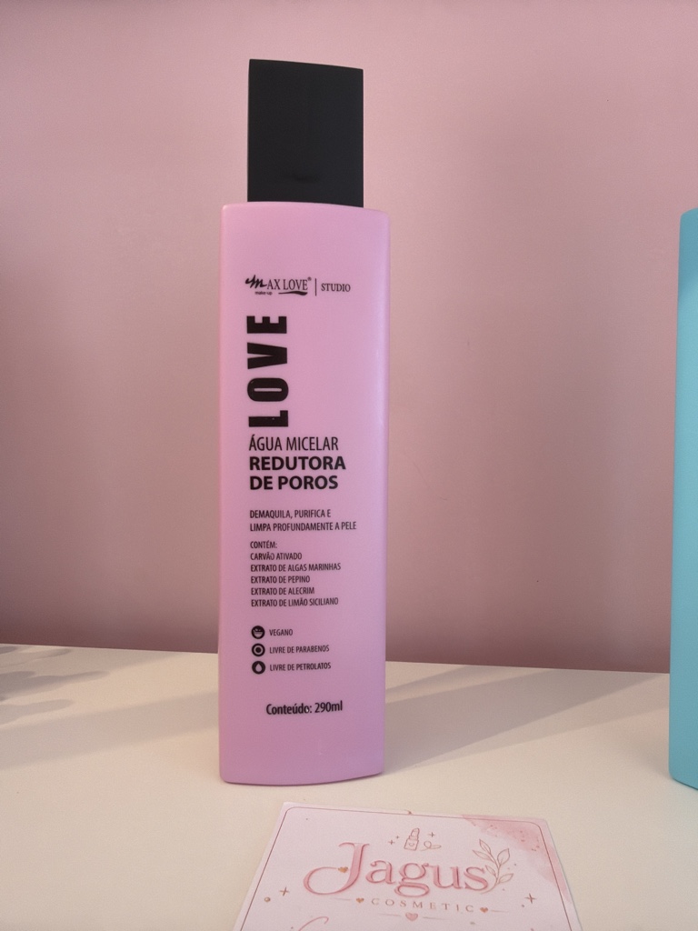 Max Love agua micelar rosa