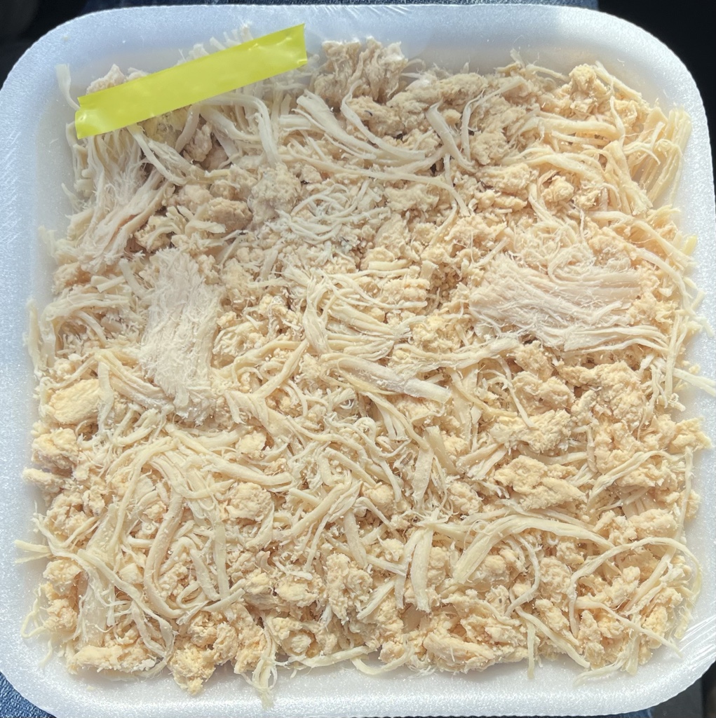 Pollo desebrado con soya