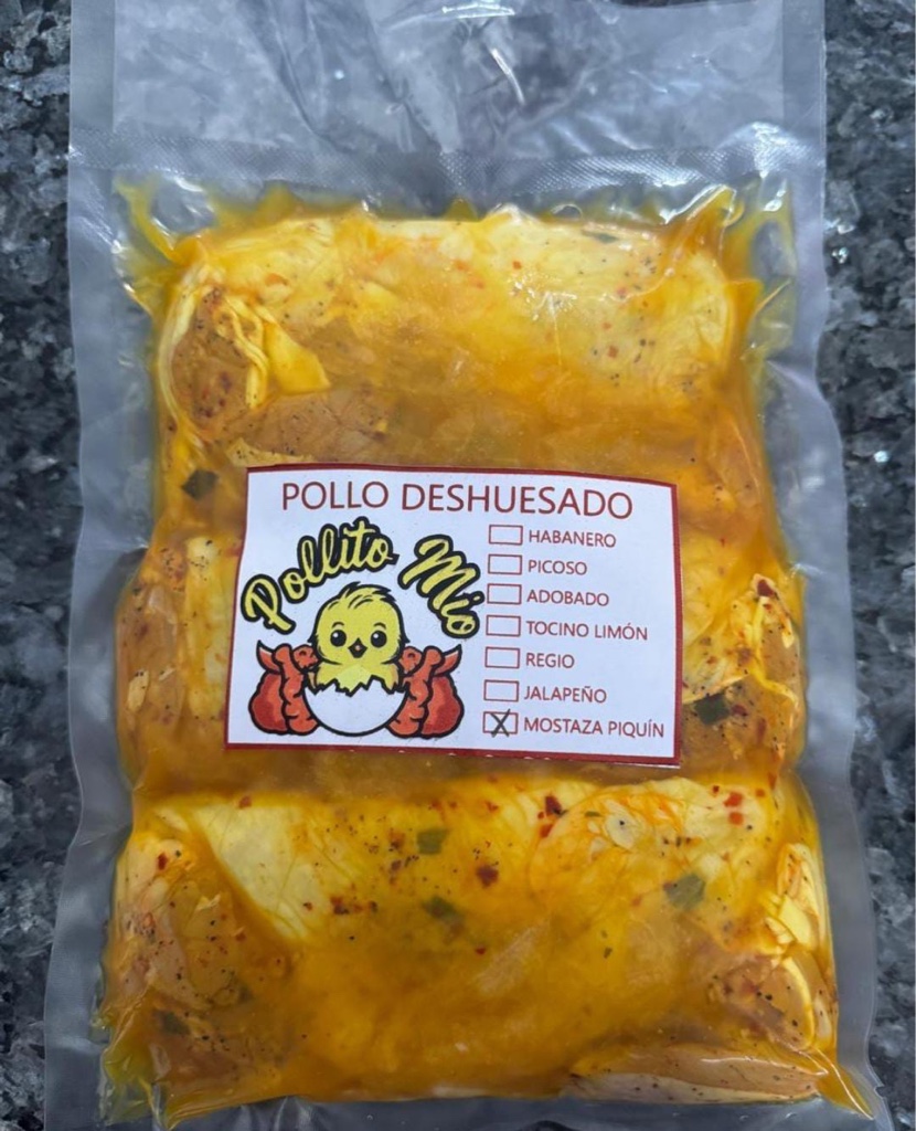 Pollo deshuesado marinado variedad de sabores