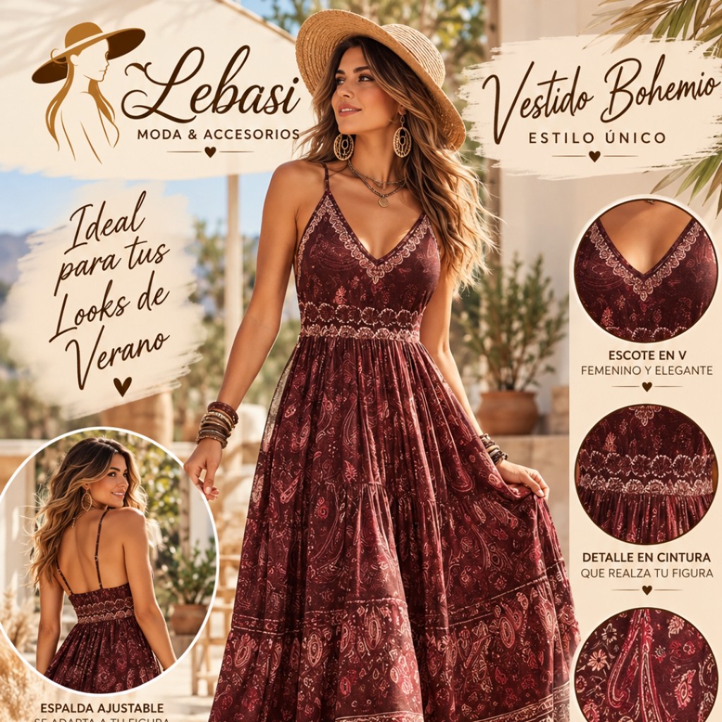vestido en marrón