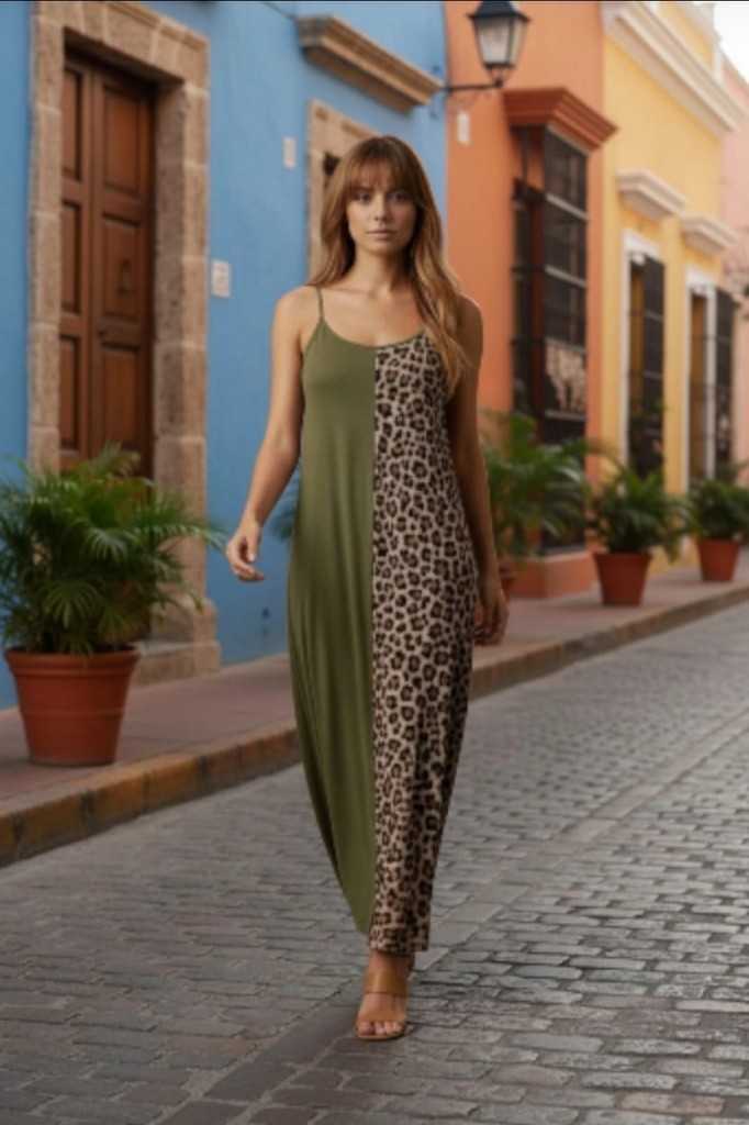 Vestido verde oliva