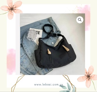 cartera tela negra