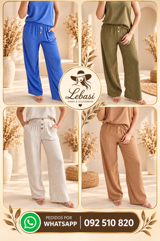 Pantalón líneas blancas