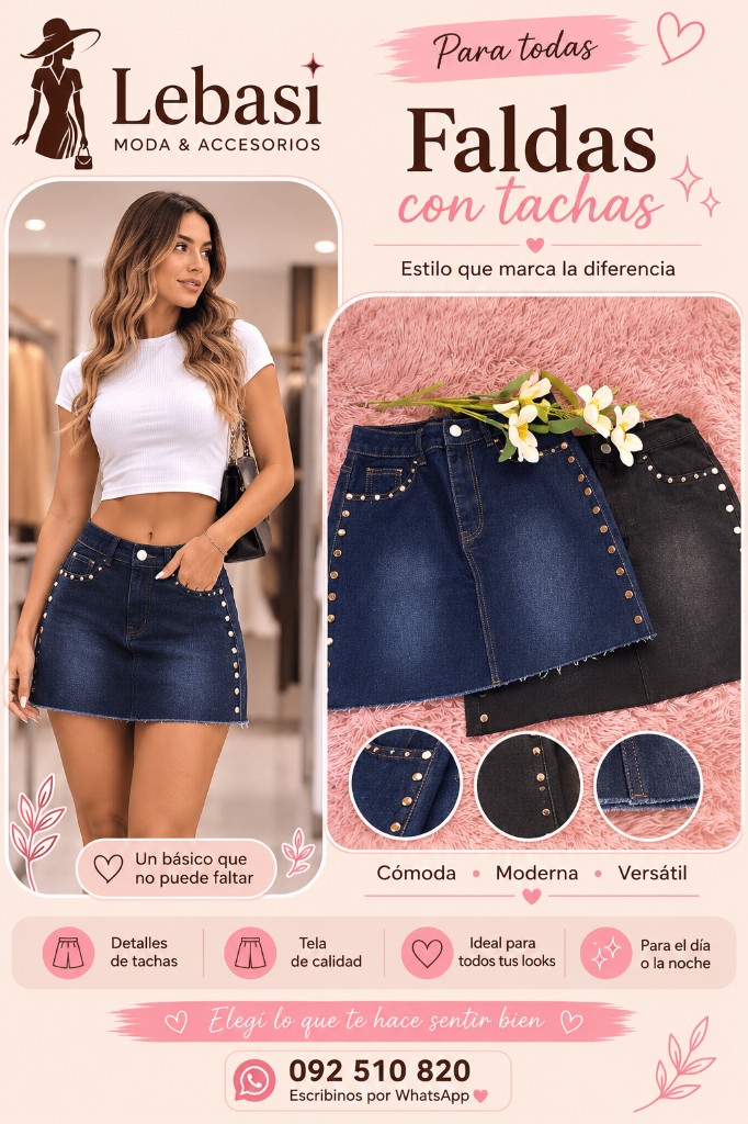 Pollera color jeans