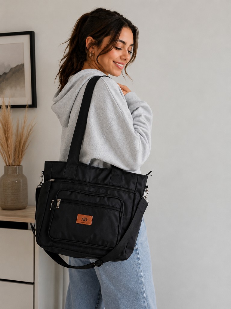 Bolso negro AD impermeable