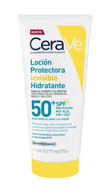 Cerave Loción protectora 50+piel sencible