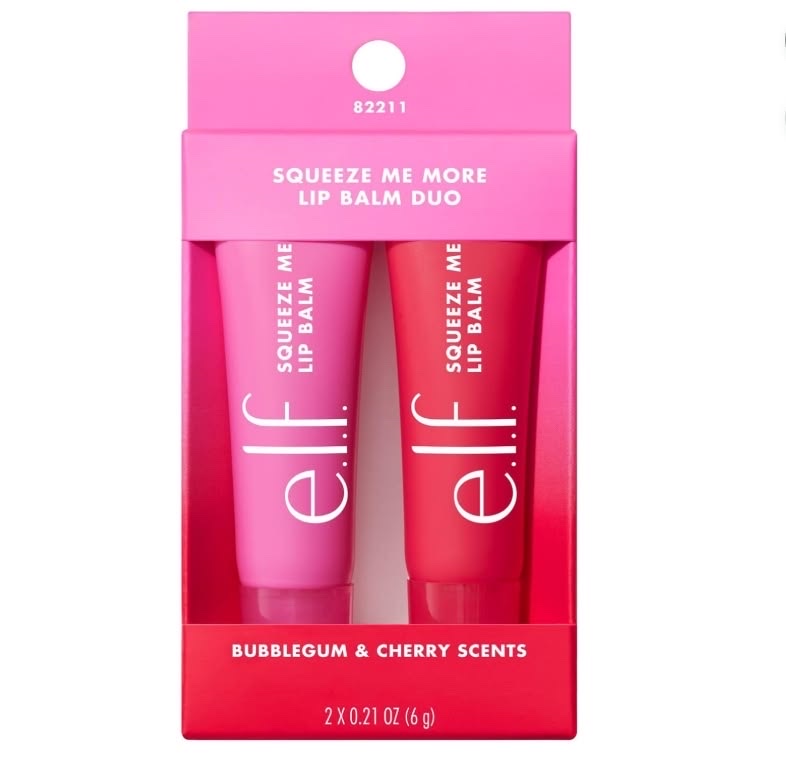 e.l.f. bálsamo labial duo rosa/rojo