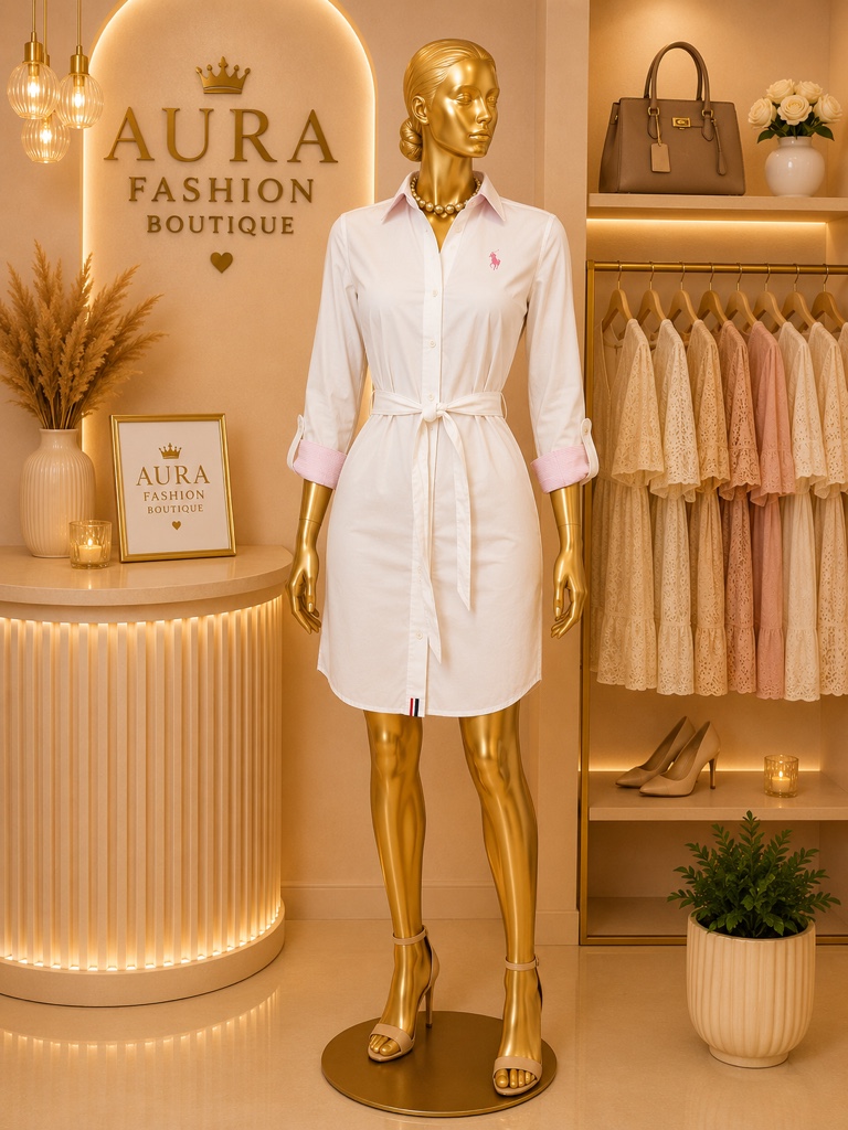 Vestido Blanco Polo Ralph Lauren Talla XS